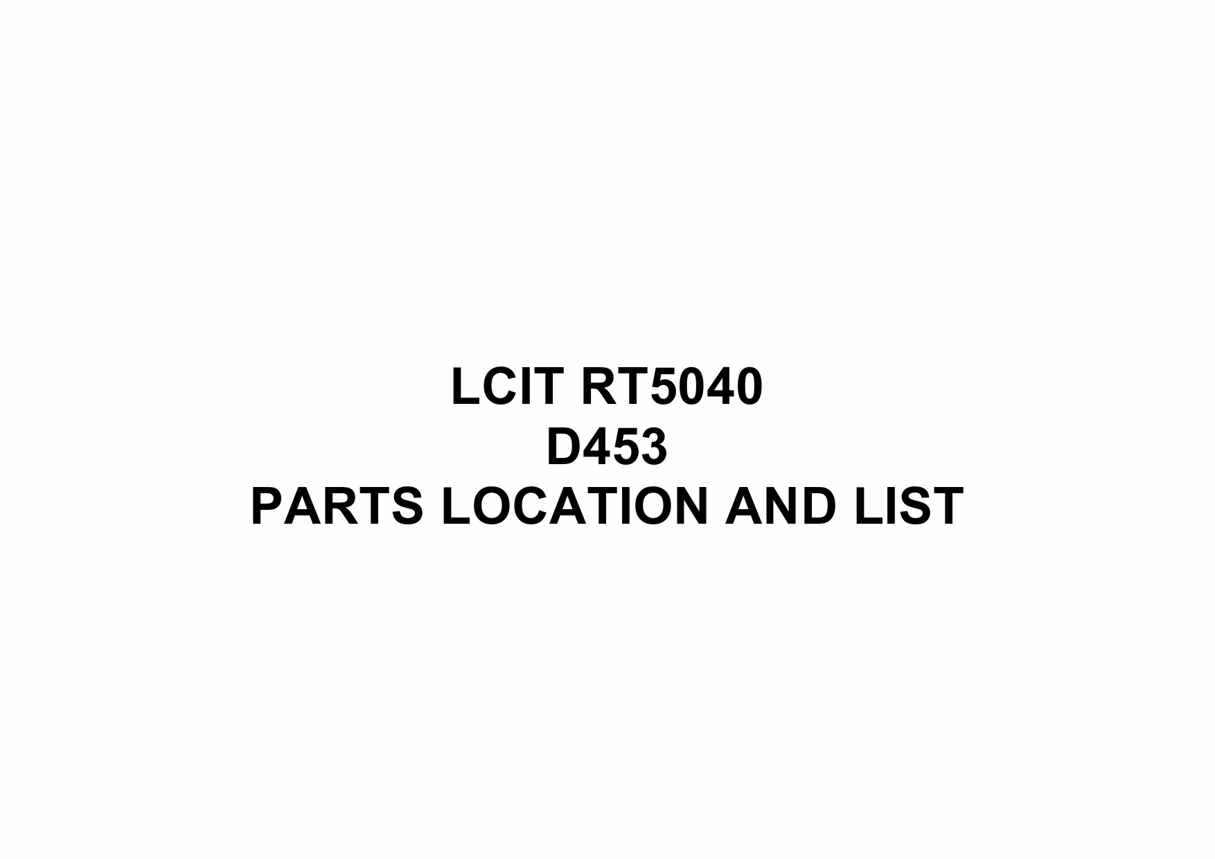 RICOH Options D453 LCIT-RT5040 Parts Catalog PDF download-1 RICOH Options D453 LCIT-RT5040 Parts Catalog PDF download-1